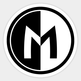 Superhero M (White and Transparent) Sticker